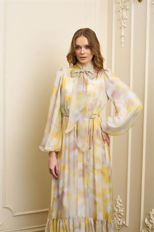 JAMİLA SARAH LALE SATEN ELBİSE