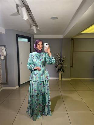 JAMİLA SARAH LİVA KAT KAT ELBİSE