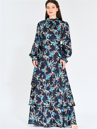 JAMİLA SARAH LİVA KAT KAT ELBİSE