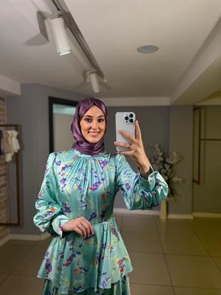 JAMİLA SARAH LİVA KAT KAT ELBİSE