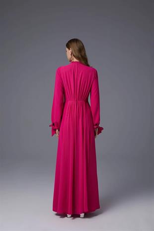 JAMİLA SARAH ÖNÜ ŞİFONLU ÇİÇEK APLİKLİ TULUM