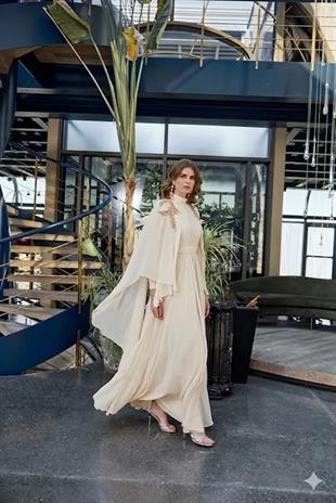 JAMİLA SARAH ŞİFON ASMINA UÇUŞ UÇUŞ ELBİSE