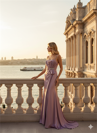 KATRE SATEN ABİYE ELBİSE