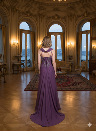 KATRE ŞİFON ABİYE ELBİSE