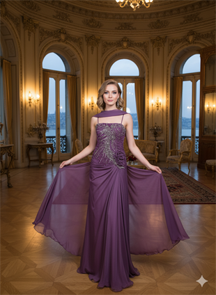 KATRE ŞİFON ABİYE ELBİSE