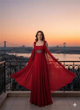 KATRE ŞİFON ABİYE ELBİSE