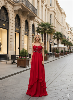 KATRE ŞİFON ABİYE ELBİSE