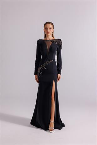 KENZEL AKSESUAR APLİKLİ BALIK ABİYE ELBİSE