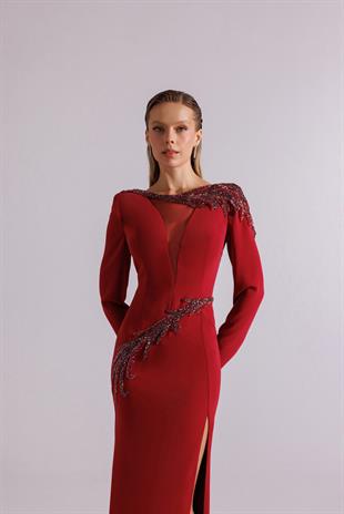 KENZEL AKSESUAR APLİKLİ BALIK ABİYE ELBİSE