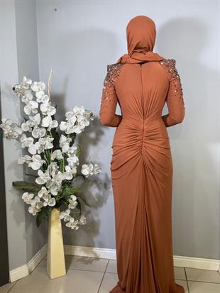 KENZEL KOLLARI TAŞLI ABİYE ELBİSE