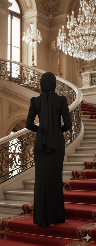 KENZEL KOLLARI TAŞLI ABİYE ELBİSE