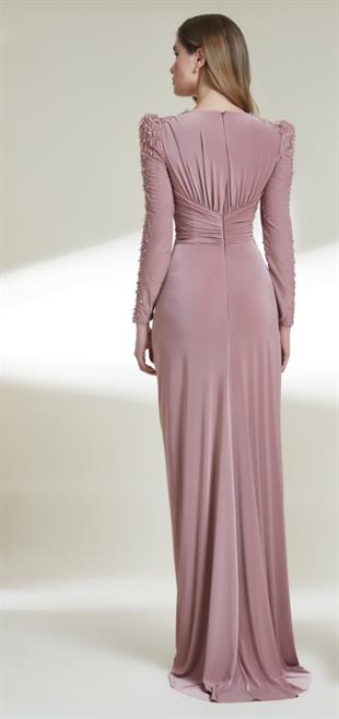 KENZEL KOLLARI TAŞLI ABİYE ELBİSE