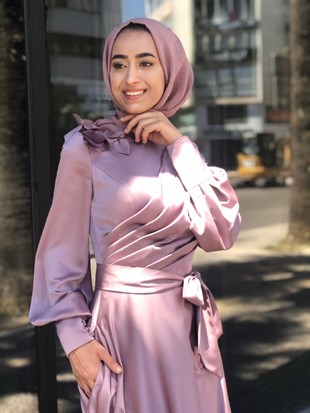 KENZEL SATEN EVENING DRESS