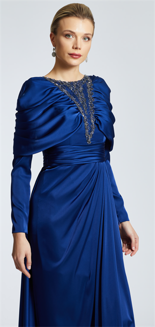 KENZEL SATIN EVENING DRESS