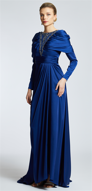 KENZEL SATIN EVENING DRESS