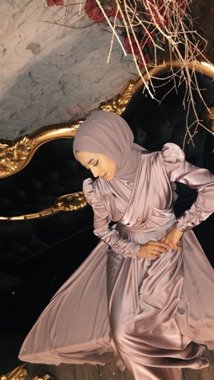 KENZEL SATIN EVENING DRESS