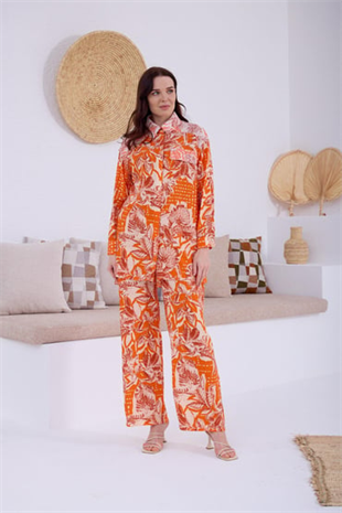 Merwe by moodbasic PULPAYETLİ DESENLİ TAKIM