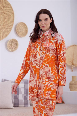 Merwe by moodbasic PULPAYETLİ DESENLİ TAKIM