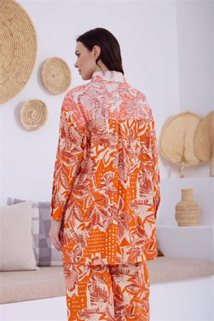 Merwe by moodbasic PULPAYETLİ DESENLİ TAKIM