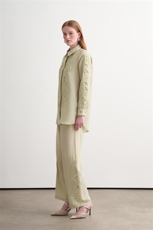 Merwe By Moodbasic KRİSTAL BONCUK İŞLEMELİ NAKIŞLI TAKIM