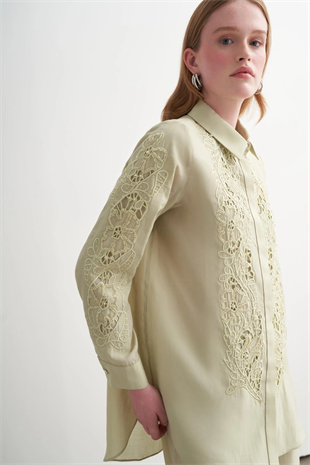 Merwe By Moodbasic KRİSTAL BONCUK İŞLEMELİ NAKIŞLI TAKIM