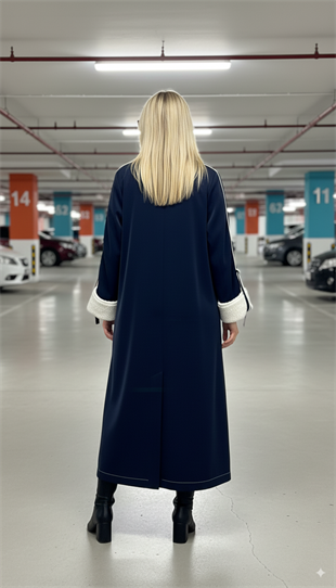 MİARUJ PELUŞ ASTARLI BİYELİ UZUN TRENCH