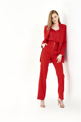 MİARUJ ÜÇGEN KORSAJLI YÜKSEK BEL PANTALON