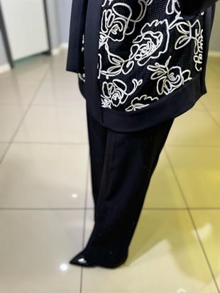 MİARUJ YANDAN CEPLİ DOUBLE KREP KUMAŞ BOL PAÇA PANTOLON