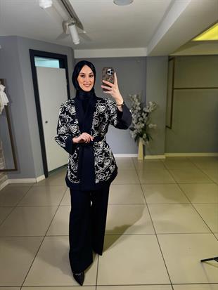 MİARUJ YANDAN CEPLİ DOUBLE KREP KUMAŞ BOL PAÇA PANTOLON