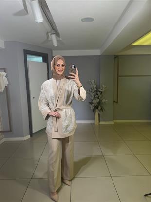 MİARUJ YANDAN CEPLİ DOUBLE KREP KUMAŞ BOL PAÇA PANTOLON