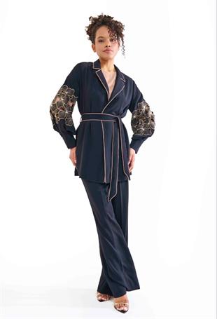 MİARUJ YANI BİYELİ KREP PANTOLON