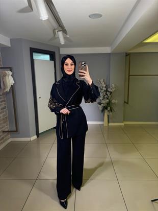 MİARUJ YANI BİYELİ KREP PANTOLON