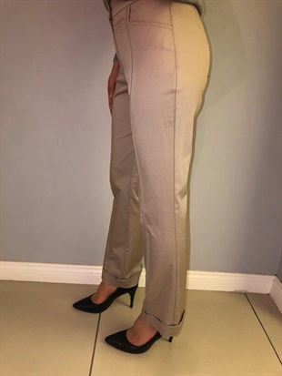 MİMYA DUBLE PAÇA PANTOLON-TAŞ
