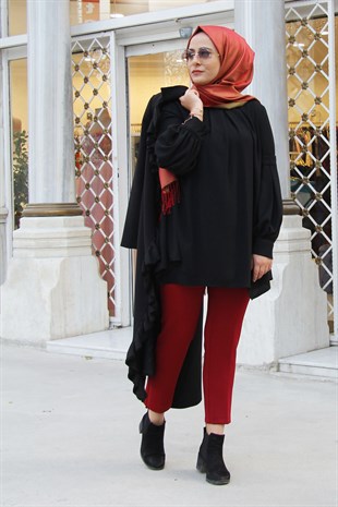 MİMYA DÜZ PANTOLON-KIRMIZI