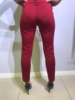 MİMYA DÜZ PANTOLON-KIRMIZI
