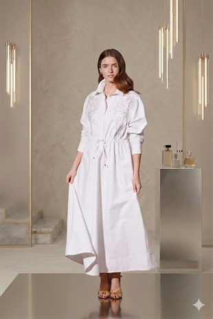 MİSSEMRAMİSS Ivory Flom Dress Elbise