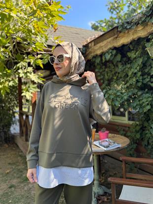 MOODBASIC APLİKE NAKIŞLI KAPÜŞONLU O YHŞO TAKIM