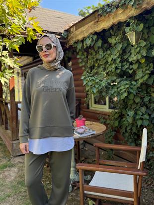 MOODBASIC APLİKE NAKIŞLI KAPÜŞONLU O YHŞO TAKIM