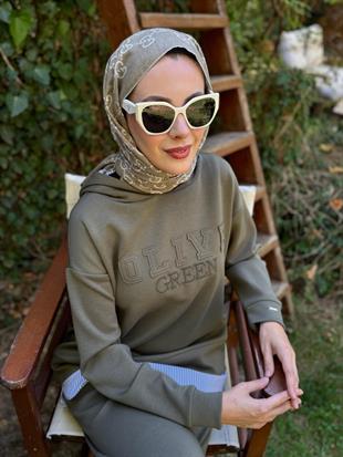 MOODBASIC APLİKE NAKIŞLI KAPÜŞONLU O YHŞO TAKIM