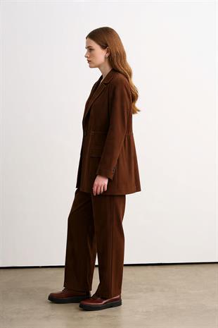 MOODBASIC BELİ BÜZGÜLÜ ÖRME CEKETLİ TAKIM