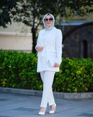 MOODBASİC CEPLERİ TAŞLI BLAZER CEKETLİ TAKIM