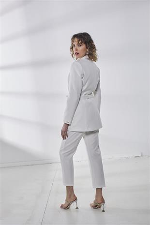 MOODBASİC CEPLERİ TAŞLI BLAZER CEKETLİ TAKIM