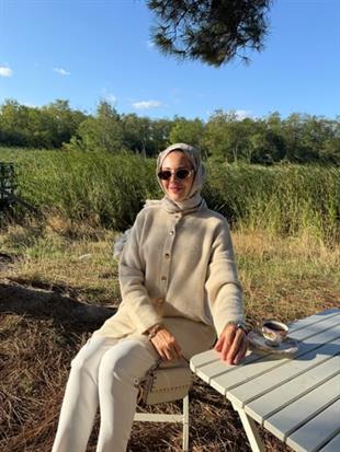 MOODBASIC ÇITÇITLI DİK YAKA YUMOŞ HIRKA