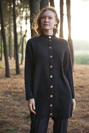 MOODBASIC ÇITÇITLI DİK YAKA YUMOŞ HIRKA