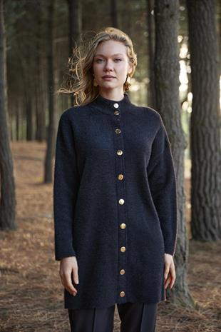 MOODBASIC ÇITÇITLI DİK YAKA YUMOŞ HIRKA