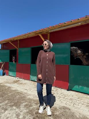 MOODBASIC ÇITÇITLI DİK YAKA YUMOŞ HIRKA