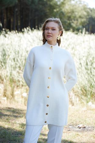 MOODBASIC ÇITÇITLI DİK YAKA YUMOŞ HIRKA