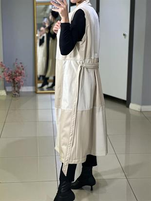 MOODBASIC  DERİ DETAYLI YELEK