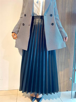 MOODBASİC DERİ PLİSOLE ETEK