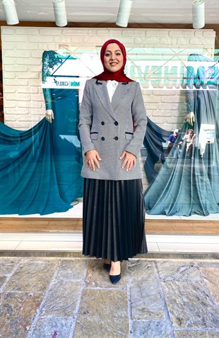 MOODBASİC DERİ PLİSOLE ETEK